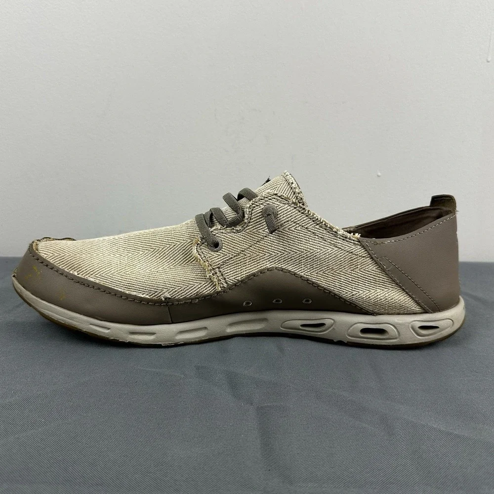 Columbia Bahama Vent PFG Laced Boat Deck Shoes Mens 15 Tan Beige